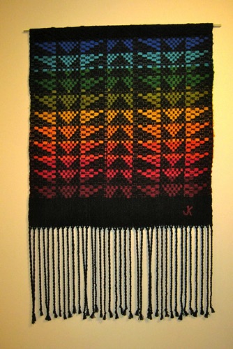 Color Gamp "Creole"  twisted Fringe  29 x52 inches